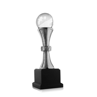 Ensemble de cadeaux en métal sur mesure, piliers de sablier 3d, trophée et récompenses en boule de cristal