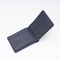 Dompet Kulit PU Anti Air Motif Geometris Custom Terbaru, Model Buka-Tutup, Panjang Pendek, Multi-Kantong, Gaya Normcore/Minimalis Pria