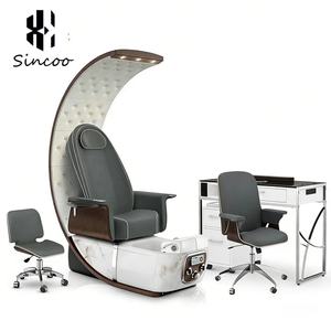 Sillón de Pedicura y Manicura Profesional Reclinable para Masaje Corporal Completo, Silla de Cuidado de Pies con Respaldo Alto para Salón de Belleza - Product Image 3