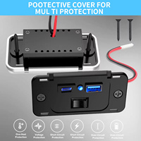 RV USB Outlet QC3.0 USB A & PD3.0 Type-C Port Chargeur Panneau de prise avec indicateur et interrupteur pour voiture 12V/24V Marine Golf Cart