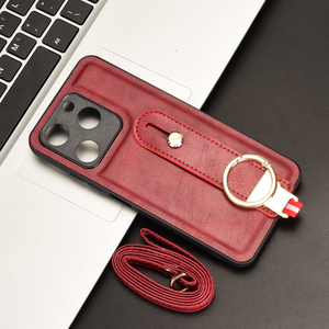 <span class=keywords><strong>Coque</strong></span> multifonctionnelle en cuir PU avec dragonne Housse de protection arrière en cuir pour téléphone ITEL <span class=keywords><strong>A70</strong></span> - Product Image 3