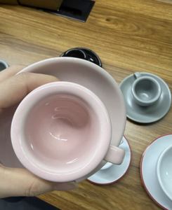 Prix de gros usine – Tasse à espresso/latte italienne rose mignonne, épaissie, 80 ml, mini, en céramique, porcelaine fine, écologique, sans BPA - Product Image 3
