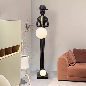 Lámpara de Pie con Figura de Hombre Tocando Saxofón, LED, Decoración para Hotel, Galería de Arte, Obra de Arte, Lámpara de Pie de Resina, Adornos para <span class=keywords><strong>Bar</strong></span> - Product Image 2