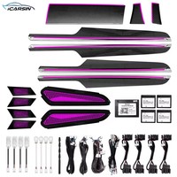 Kit de panneaux de garniture en fibre de carbone style OEM ICarsin pour Porsche Macan, éclairage d'ambiance RGB, accessoires de mise à niveau de l'éclairage LED intérieur de voiture