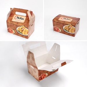 Dùng một lần thức ăn nhanh Takeaway hộp bánh sandwich chiên gà hộp khoai tây chiên khoai tây chiên gói lớn hộp có tay cầm - Product Image 2