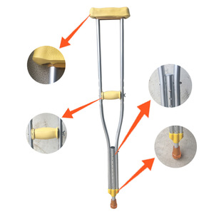 Béquilles sous-bras Houde Kangyuan en alliage d'aluminium, hauteur réglable, antidérapantes, pour personnes âgées, usage domestique - Product Image 3