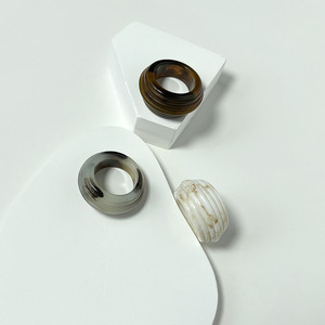 Qijun Ins Style New Special-Shaped <strong>Resin</strong> Casting Artistic Irregular Ring <strong>Strip</strong> Personality Jewelry - Product Image 3