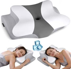 Almohada Cervical para Alivio del Dolor, Ergonómica, Transpirable, en Forma de Mariposa, de Espuma Viscoelástica, Ortopédica, para Dormir de Lado, Boca Arriba o Boca Abajo - Product Image 1