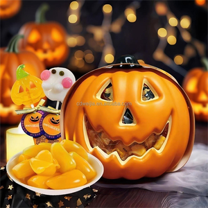 Xoài 99% nước trái cây bánh sandwich Gummy kẹo Halloween bí ngô Jar hình 4D peelable Gummies kỳ nghỉ kẹo với Quà Tặng bên trong - Product Image 1