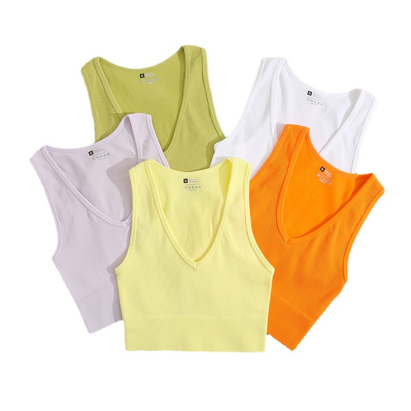Yoga Clothes Women Tights Sports Tops Short Sleeved Running Slim V-Neck Vest Fitness Workout Top