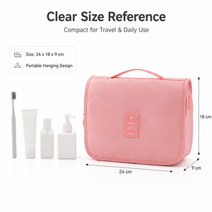 Custom Logo Waterproof Hanging Toiletry <strong>Bag</strong> Large Capacity <strong>Travel</strong> <strong>Wash</strong> Organizer with Metal Hook Cosmetic <strong>Wash</strong> <strong>Bag</strong> for <strong>Women</strong> Men - Product Image 2