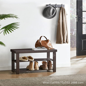 Nan Bamboo <b>Shoe</b> Rack 70x28x45cm 3-Tier Freestanding <b>Space</b> <b>Saving</b> <b>Storage</b> For Entryway Hallway Bathroom Living Room - Product Image 5