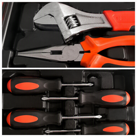 Kit d'outils de 13 pièces avec étui, pinces, tournevis, mètre ruban, marteau, couteau utilitaire pour la réparation à domicile