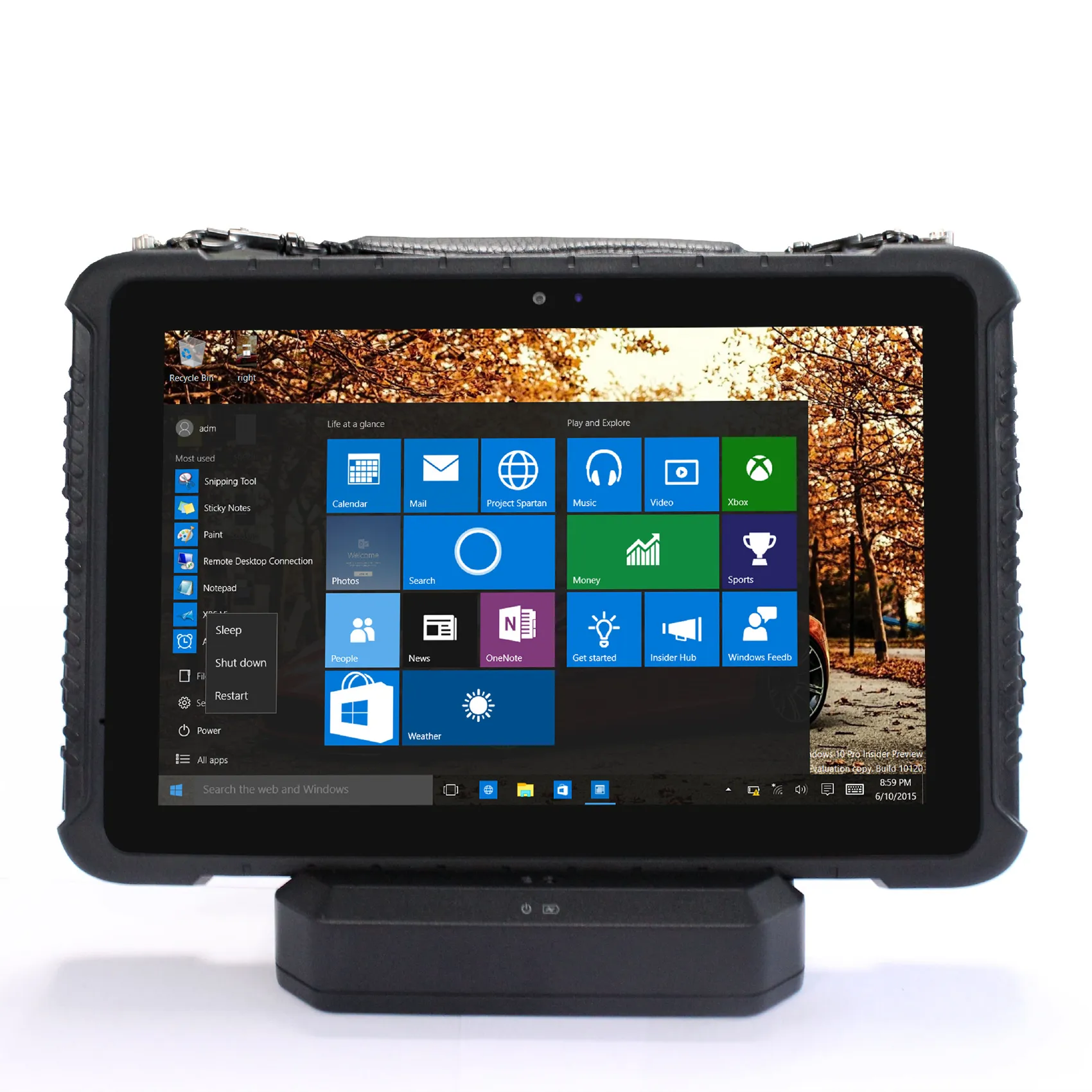 Win10 OS 3g 4g Lte Rugged Android Tablet Pc With Biometric Fingerprint Nfc Reader