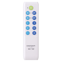 Télécommande universelle pour téléviseur avec gros boutons blancs et fonction d'apprentissage