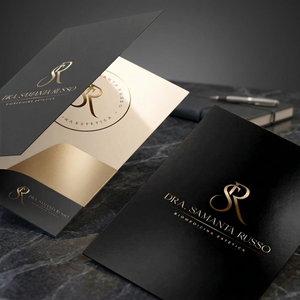 Wholesale Custom Logo Digital Printed Luxury Paper <b>A4</b> <b>File</b> Folders Hot Stamping for Hotel Restaurant Spa Club Document Storage - Product Image 6