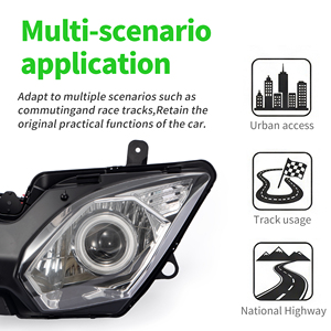 KOLMIO-LAM Faro Delantero para Motocicleta <span class=keywords><strong>Kawasaki</strong></span> <span class=keywords><strong>Ninja</strong></span> <span class=keywords><strong>650</strong></span> <span class=keywords><strong>2012</strong></span>-2016, Ojos de Ángel, Faro HID NINJA650 2013 2014 2015 - Product Image 6