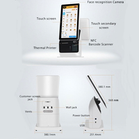 15.6 pouces auto-kiosque mini imprimante thermique caisse enregistreuse automatique avec moniteur tactile Laser QR Code Scanner Machine de paiement