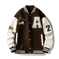 MAQVOB-Vêtements de baseball américain printemps-automne, veste ample tendance pour hommes, veste pour femmes amoureux