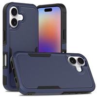 Étui de protection double couche pour Samsung Galaxy A03S/A5S/A26/A34/A36/A56/A15/A54/A55/A35/A25 - TPU+PC antichoc, design couleur unie