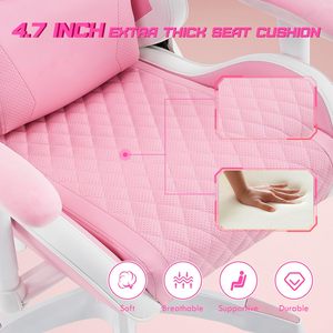 Sillas <span class=keywords><strong>Gamer</strong></span> Económicas OEM ODM, <span class=keywords><strong>Silla</strong></span> de Computadora de Cuero Rosa <span class=keywords><strong>y</strong></span> Blanco, Buen Precio, <span class=keywords><strong>Silla</strong></span> <span class=keywords><strong>Gamer</strong></span> para Sala de Juegos - Product Image 6