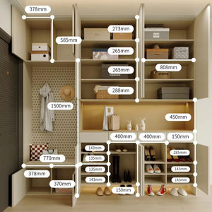 Sistema per Ingresso Personalizzato Stile Crema - Appendiabiti e Scarpiera di Grande Capienza - Product Image 3