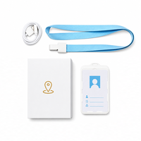 Tarjeta de Identificación con Rastreo GPS Personal, Botón de Pánico SOS con una Sola Tecla, Aplicación Gratuita Global, Modo Silencioso, Portátil para Estudiantes y Empleados