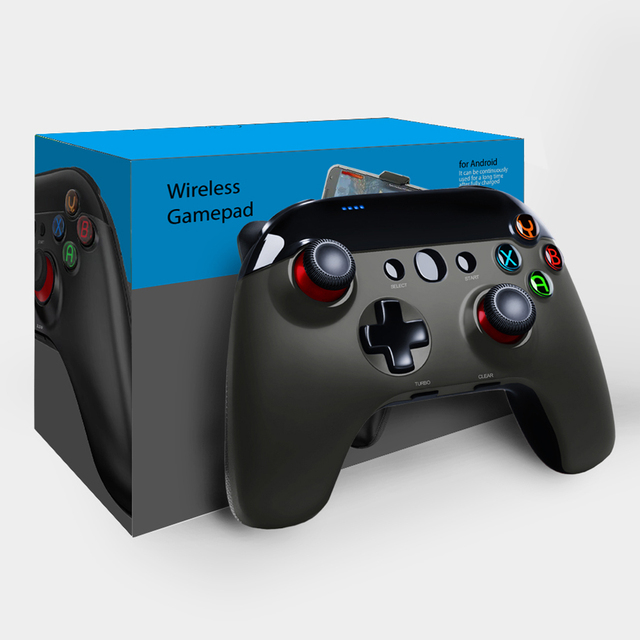 GEME Wireless BT Mobile Gaming Controller with Phone Holder Supports PC/Switch Turbo Button & Vibration Motor