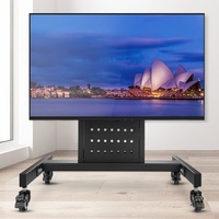 Téléprompteur de scène de 32 à 65 pouces avec écran de télévision mobile de 40kg avec roues
