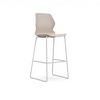 Tabouret de bar moderne avec structure en plastique PP épaissi, empilable et non pliable, pour bureau, formation, conférence, usage de loisirs