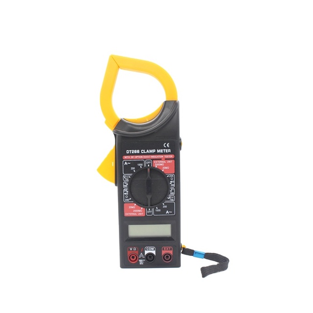 MANHUA DT266 Digital Clamp Meter Voltmeter Ohmmeter Ammeter Digital LCD Multimeter with Buzzer
