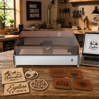 VMYTH Nueva Máquina de Grabado Láser de Diodo de 20W para Madera/MDF/Papel/Cuero, Área de Grabado de 400x380mm, de Sobremesa, Software Fácil de Usar, Compatible con DXF