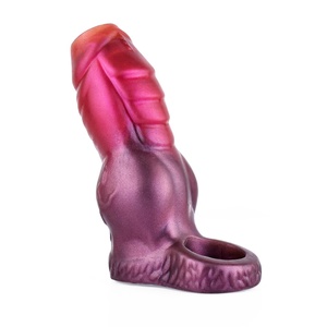 NNXS Manchon pénien en silicone unisexe pour couple, avec anneau de compression, pour l'agrandissement et l'extension du pénis masculin, accessoires sexuels - Product Image 2