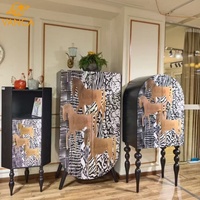 Console de style moderne chinois en bois massif avec un grand espace de rangement pour villa et hôtel