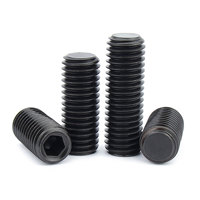 DIN913 M2 M3 M4 M5 M6 M8 Vis sans tête Vis de réglage à six pans creux avec vis à tête hexagonale à pointe plate Grade 10.9 12