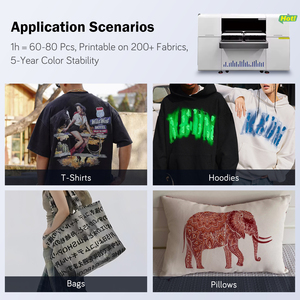 Impresora Dtg de tinta de tela digital Directo a la ropa Impresión de camisetas CMYKW Telas de algodón de impresión doble de 2017 - Product Image 2