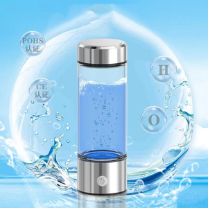 420ml 휴대용 충전식 에코 알칼리성 물 이온화 기계 유리 물병 풍부한 수소 발생기 수소 물병 - Product Image 4