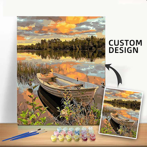 Photo personnalisée bricolage peinture par numéros <span class=keywords><strong>dessin</strong></span> Photo acrylique pour adulte peinture sans cadre par numéros 40x50cm - Product Image 3