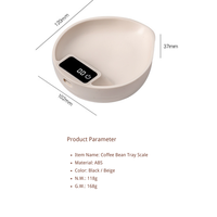 Balance de cuisine numérique 2-en-1 ABS pour grains de café, mini, alimentée par piles, avec fonction de mesure du temps et couvercle
