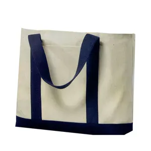 2 Tone cotton twill Shopping Tote Bag