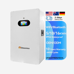 Dawnice batterie au lithium Lifepo4 48v 51.2v 100ah 200ah 5kwh 10kwh 2,5 kwh 15kwh 10kw 5kw mur d'alimentation avec système solaire Bms - Product Image 1