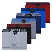 Boxer sans couture tricoté pour homme, taille mi-haute, élastique, antibactérien, sans trace, tendance, pour le sport, grande quantité, transfrontalier Asie du Sud-Est