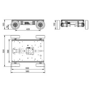 Kit de châssis de voiture robot intelligente 4x4 580x530mm pour robots agricoles à lidar - Product Image 6