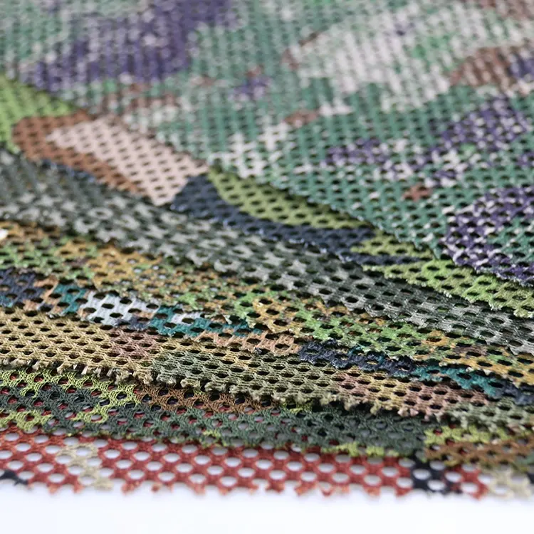 230G Mesh Stof Digitale Print Camouflage Tactische Stof Polyester Vogeloog Bedrukt Buitenstof