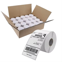 Rouleaux d'étiquettes adhésives blanches mates - Papier autocollant vierge imprimable pour l'expédition et l'impression de codes-barres, emballage en vrac en boîte