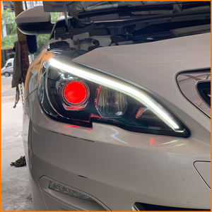 Pour Peugeot <span class=keywords><strong>308</strong></span> 408 2014-2019 : Ensemble de phares Bi-LED avec double lentille de projecteur, mise à niveau Full LED DRL, <span class=keywords><strong>phare</strong></span> dynamique séquentiel - Product Image 5