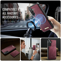 Casing HP Anti Benturan Kulit PU OEM/ODM Denior dengan Cincin Magnetik Terintegrasi, Kompatibel dengan Seri A57/A56/A55/A54/A17/A16/15/A14