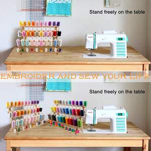 60 Spools Beechwood Mini Thread Racks Hand Tools Sewing Embroidery Wooden Thread Holder Sewing Accessories <b>Storage</b> - Product Image 5
