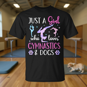 Camiseta Just A Girl Who Loves Gymnastics And Dogs - Product Image 3
