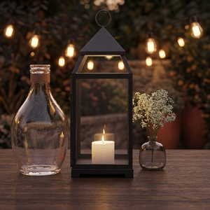 AK laiton personnalisé décoratif noir poudre enduit lanternes en métal pour Diwali occasion de noël pour la décoration intérieure - Product Image 3